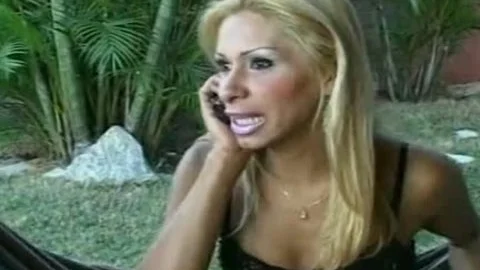 brunette hair whore receives Her bawdy cleft Licked By A chap while that babe Sucks blond Ladyboy's knob