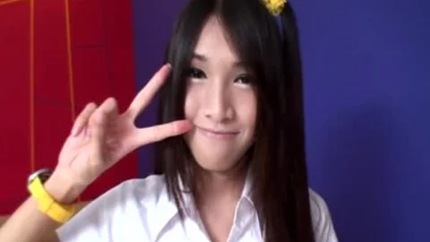 Hairy asian ladyboy finds pleasure in pussy fucking