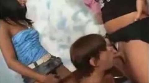 sleazy teen gangbanged By Ladyboys