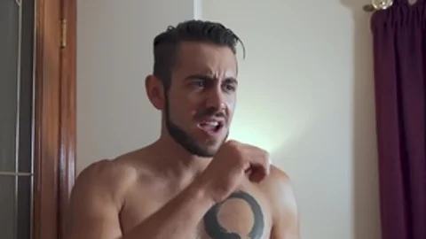 Trans Angels: Bald Nicolette Shea masturbation in the bed