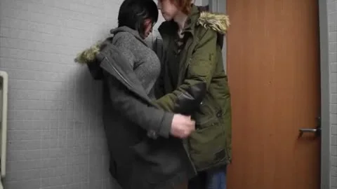 2 trannies In Public bath giving a kiss And jerking off