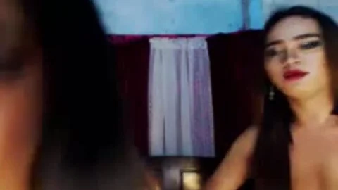 lady-man pair Playing Their Own dicks