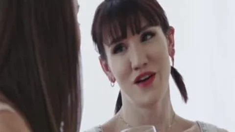 Chanel Preston widens Her Legs And Let TBabe Lena Kelly nails Her slit