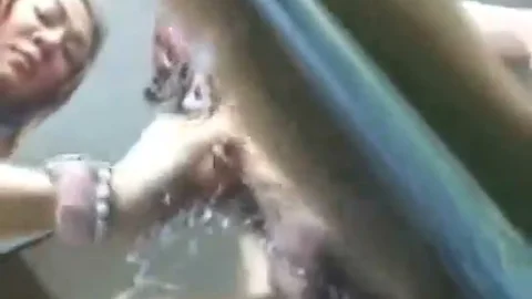 two outdoors Ladyboys Having hardcore Sex