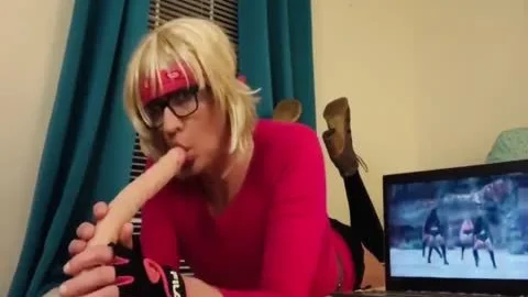 astonishing fake penis DEEPTHROAT SISSY juicy SISSY ass IN WINDOW